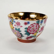 Load image into Gallery viewer, Gold 24k Lined Hundred Flowers Style Teacup 95 ml
