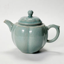 Load image into Gallery viewer, Teapot - Celadon Cracked Glazed Porcelain Prunus Flower Shape250 ml
