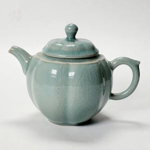 Teapot - Celadon Cracked Glazed Porcelain Prunus Flower Shape250 ml