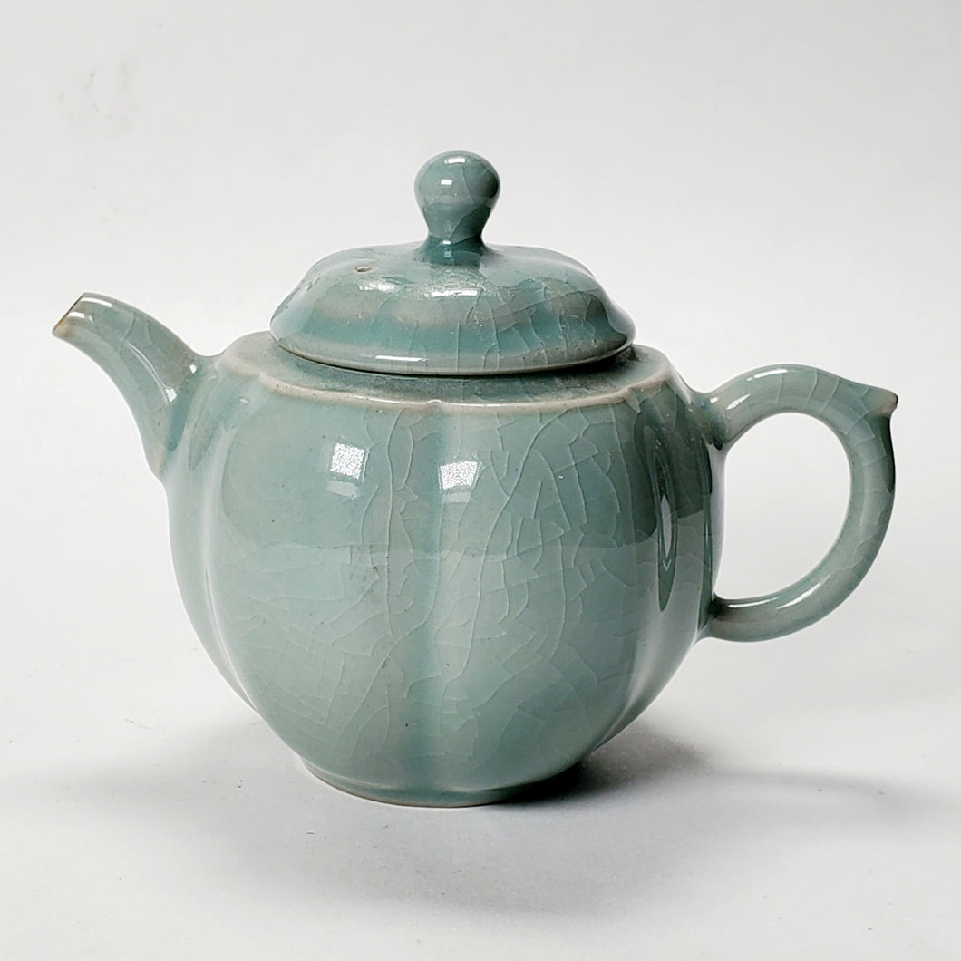 Teapot - Celadon Cracked Glazed Porcelain Prunus Flower Shape250 ml