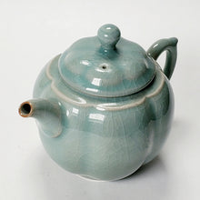 Load image into Gallery viewer, Teapot - Celadon Cracked Glazed Porcelain Prunus Flower Shape250 ml
