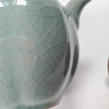 Load image into Gallery viewer, Teapot - Celadon Cracked Glazed Porcelain Prunus Flower Shape250 ml

