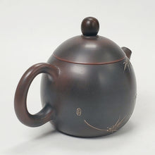 Load image into Gallery viewer, Ni Xing Brown Clay Teapot Long Dan Bamboo 130 ml
