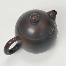 Load image into Gallery viewer, Ni Xing Brown Clay Teapot Long Dan Bamboo 130 ml
