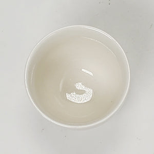 2 Ash Glaze 3 Feet Porcelain Teacups 60 ml