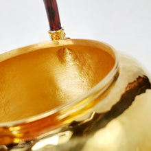 Load image into Gallery viewer, Gold Plated Pure Silver Tea Water Kettle - Bamboo 700 ml

