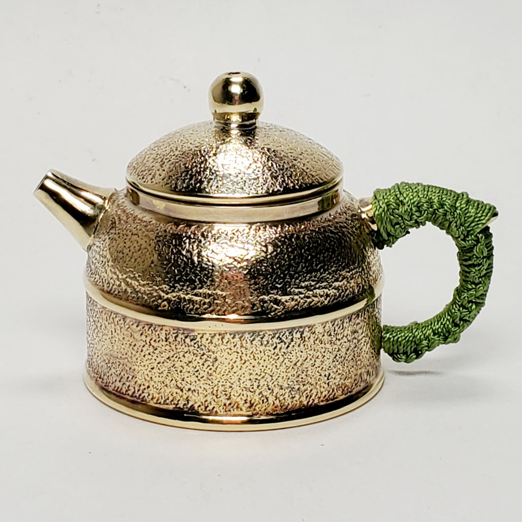 24 K Gold Plated Pure Silver Teapot - De Zhong 70 ml
