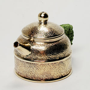 24 K Gold Plated Pure Silver Teapot - De Zhong 70 ml