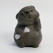 Load image into Gallery viewer, Tea Pet - Yixing Zisha Purple Clay Dog With Bone
