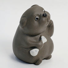 Load image into Gallery viewer, Tea Pet - Yixing Zisha Purple Clay Dog With Bone
