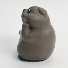 Load image into Gallery viewer, Tea Pet - Yixing Zisha Purple Clay Dog With Bone
