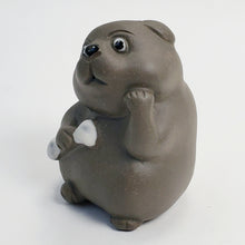 Load image into Gallery viewer, Tea Pet - Yixing Zisha Purple Clay Dog With Bone
