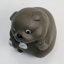 Load image into Gallery viewer, Tea Pet - Yixing Zisha Purple Clay Dog With Bone
