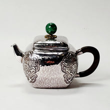 Load image into Gallery viewer, Teapot Pure Silver Ancient Motif 200 ml
