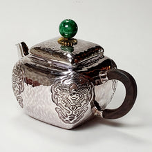 Load image into Gallery viewer, Teapot Pure Silver Ancient Motif 200 ml
