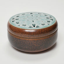 Load image into Gallery viewer, Incense Burner Two Tone Brown Celadon Porcelain Box
