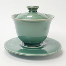Load image into Gallery viewer, Gaiwan Porcelain - Long Quan Green Celadon Whisteria 3 pcs Set 200 ml
