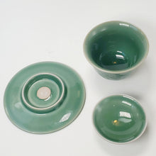 Load image into Gallery viewer, Gaiwan Porcelain - Long Quan Green Celadon Whisteria 3 pcs Set 200 ml
