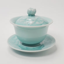 Load image into Gallery viewer, Gaiwan Porcelain - Long Quan Celadon Peony 3 pcs Set 150 ml
