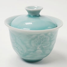 Load image into Gallery viewer, Gaiwan Porcelain - Long Quan Celadon Mountain Village 2 pcs Set 120 ml
