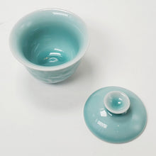 Load image into Gallery viewer, Gaiwan Porcelain - Long Quan Celadon Mountain Village 2 pcs Set 120 ml
