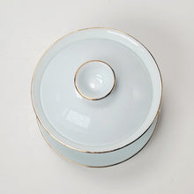 Load image into Gallery viewer, Gaiwan - Porcelain Pale Celadon Gold Gilded Lotus 150 ml
