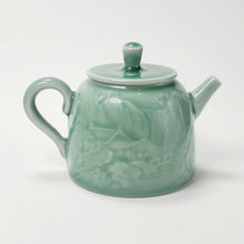 Load image into Gallery viewer, Teapot - Long Quan  Celadon Mountain Village Theme 210 ml
