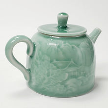 Load image into Gallery viewer, Teapot - Long Quan  Celadon Mountain Village Theme 210 ml

