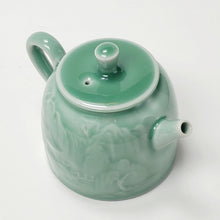 Load image into Gallery viewer, Teapot - Long Quan  Celadon Mountain Village Theme 210 ml
