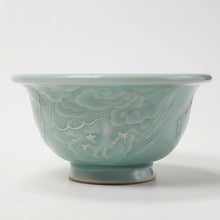 Load image into Gallery viewer, Teacup Porcelain - Sky Blue Celadon Dragon Hand Carved 110 ml
