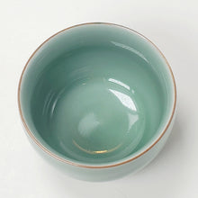 Load image into Gallery viewer, Teacup Porcelain - Celadon Hand Painted Goldfish 110 ml
