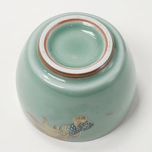 Load image into Gallery viewer, Teacup Porcelain - Celadon Hand Painted Goldfish 110 ml
