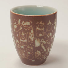 Load image into Gallery viewer, Teacups Porcelain - Long Quan Kiln Two Tone Cats 80 ml #2

