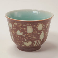 Load image into Gallery viewer, Teacups Porcelain - Long Quan Kiln Two Tone Cats 100 ml #3
