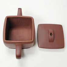 Load image into Gallery viewer, YiXing Zi Sha Purple Clay Si Fang Han Wa Square Teapot 180 ml
