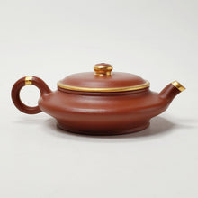 Load image into Gallery viewer, Yixing Teapot Zhu Ni Clay - Xu Brian Gold Trims 160 ml
