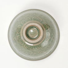 Load image into Gallery viewer, Teacup Porcelain - Yao Zhou Kiln Celadon Hand Carved Peony 70 ml
