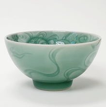 Load image into Gallery viewer, Teacup Porcelain - Green Celadon Hand Carved Dancing Lion 100 ml

