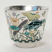 Load image into Gallery viewer, Teacup Silver Lined - Lotus And Fish 60 ml
