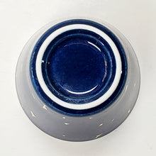 Load image into Gallery viewer, 2 Teacups Navy Blue Gold Flakes Porcelain 60 ml
