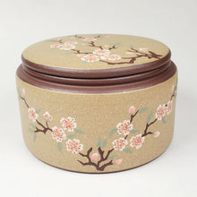 Load image into Gallery viewer, Tea Jar - Yixing Purple Clay Duan Ni Exterior Cherry Blossom 350 ml
