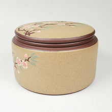Load image into Gallery viewer, Tea Jar - Yixing Purple Clay Duan Ni Exterior Cherry Blossom 350 ml
