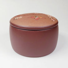 Load image into Gallery viewer, Tea Jar - Yixing Purple Clay Peach Flower and Butterfly 300 ml
