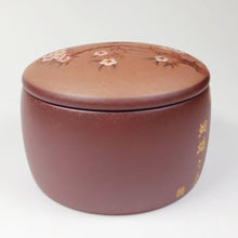 Load image into Gallery viewer, Tea Jar - Yixing Purple Clay Peach Flower and Butterfly 300 ml
