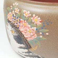 Load image into Gallery viewer, Tea Jar - Yixing Purple Clay Duan Ni Exterior Floral Crowned Cat and Butterfly 600 ml
