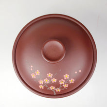 Load image into Gallery viewer, Tea Jar - Yixing Purple Clay Prunus Flower and Magpie 1500 ml
