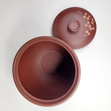 Load image into Gallery viewer, Tea Jar - Yixing Purple Clay Prunus Flower and Magpie 1500 ml
