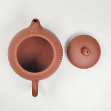 Load image into Gallery viewer, Teapot - Rong Chang Red Clay Ribbed Xi Shi Style 300 ml
