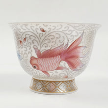 Load image into Gallery viewer, Teacup - White Porcelain Pink Goldfish 110 ml
