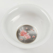 Load image into Gallery viewer, Teacup - White Porcelain Pink Goldfish 110 ml
